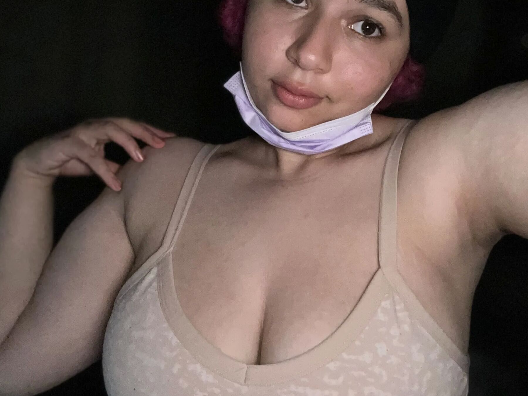 Cute chubby pink hair slut