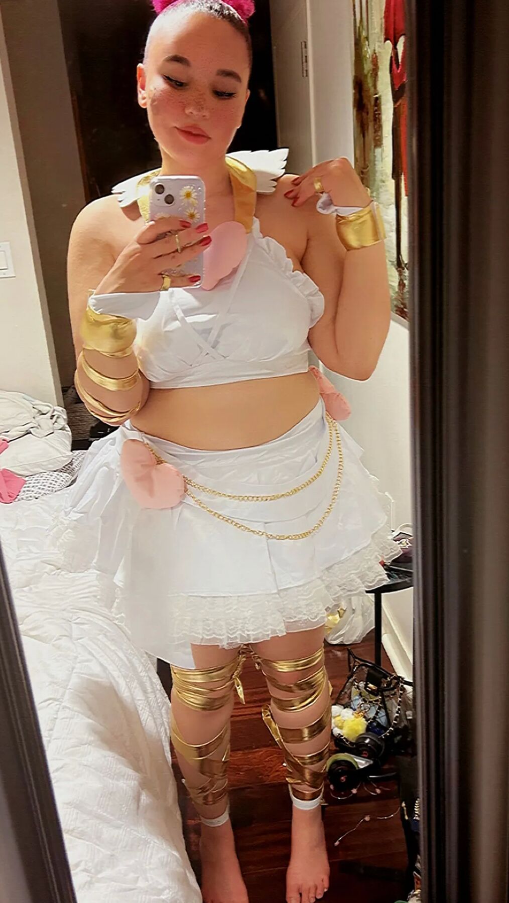 Cute chubby pink hair slut