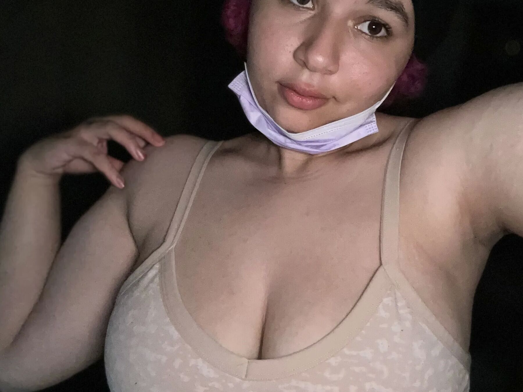 Cute chubby pink hair slut