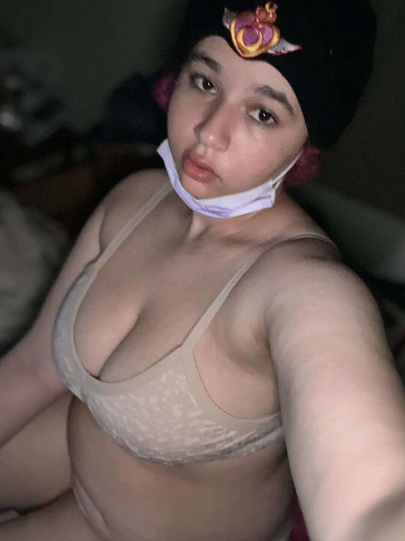 Cute chubby pink hair slut