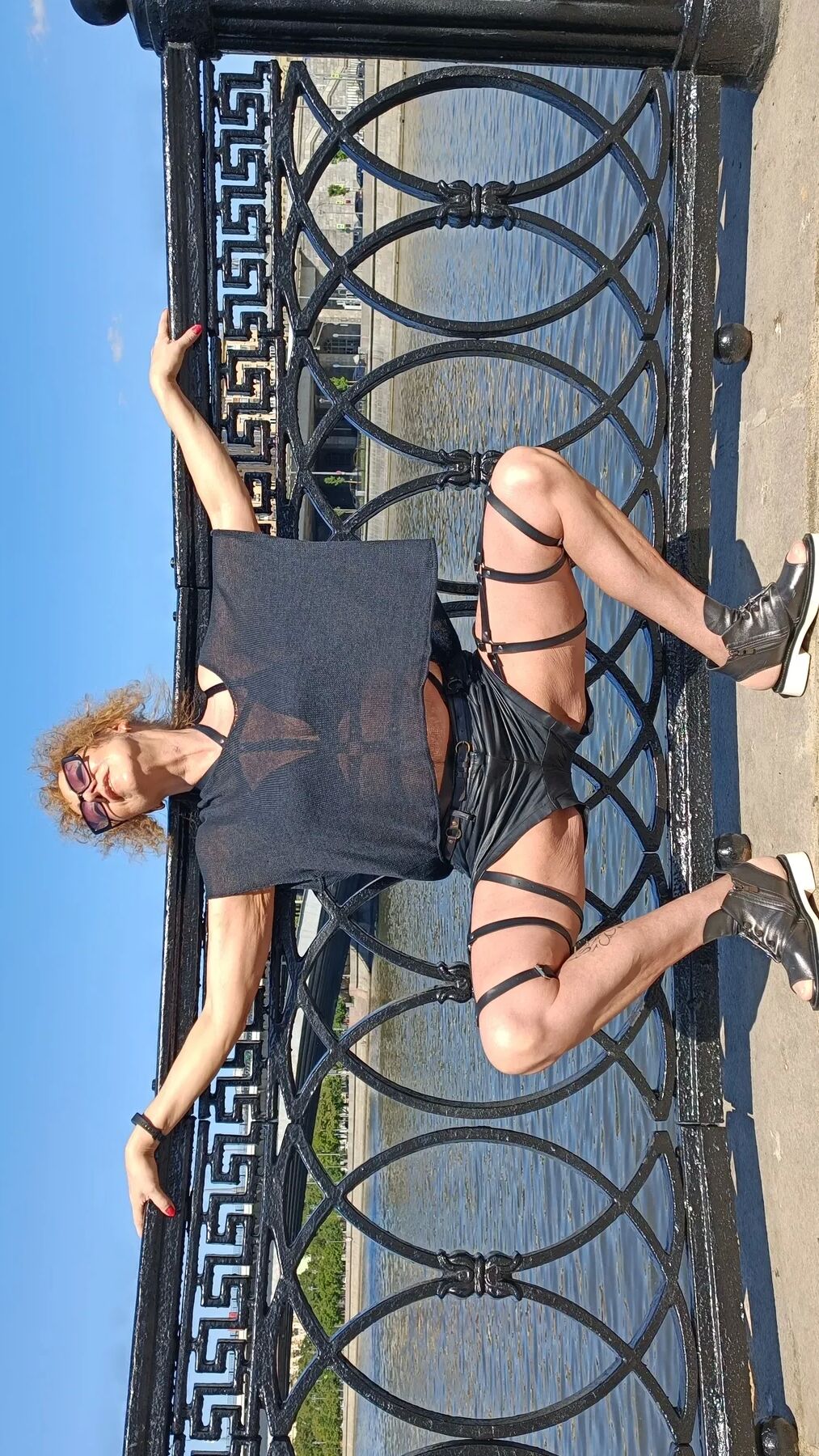 BDSM milf in public place
