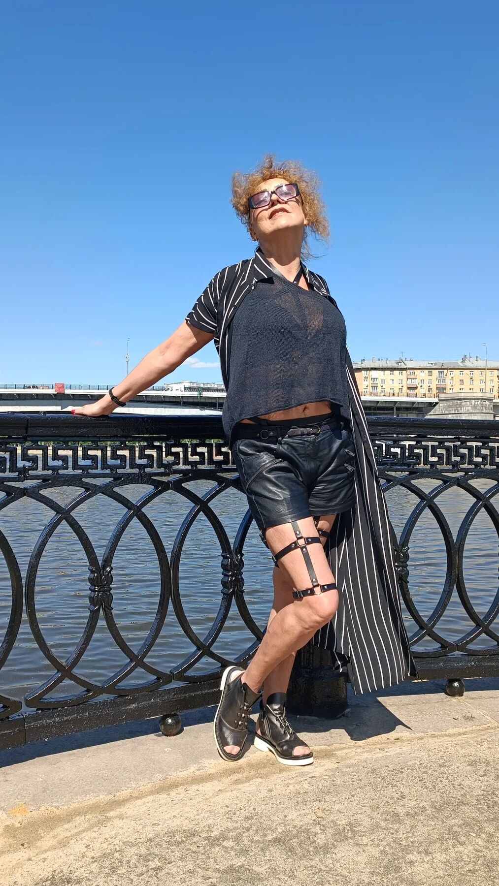 BDSM milf in public place