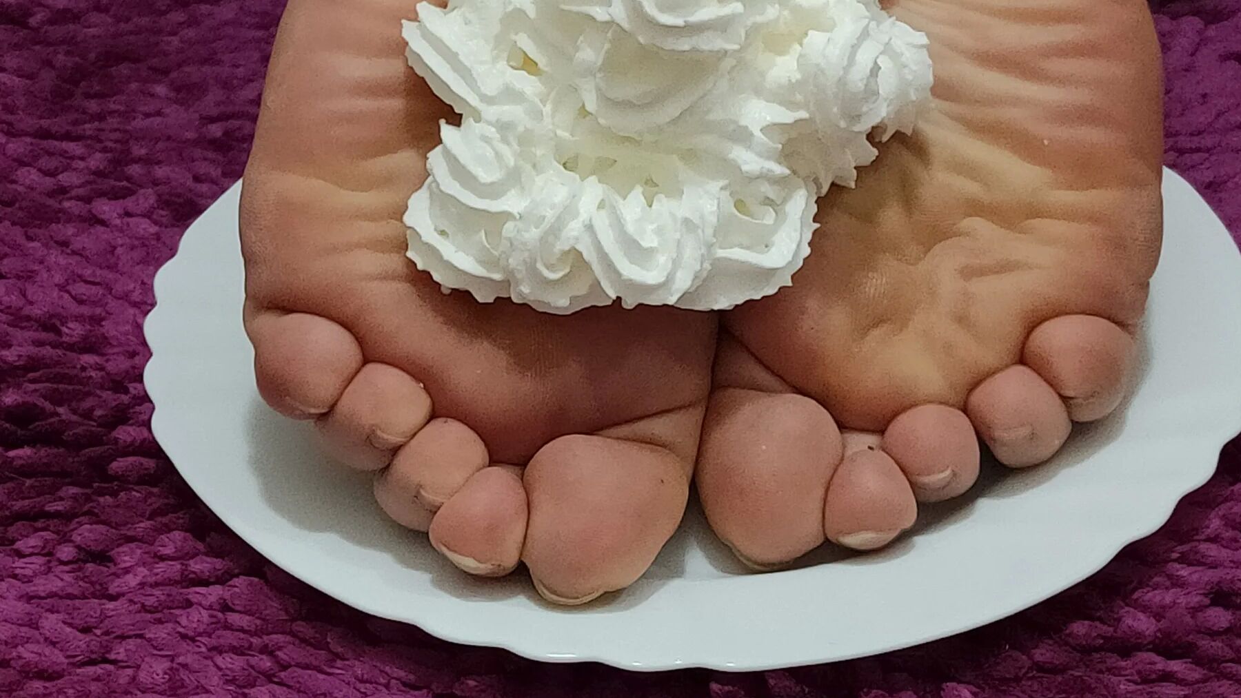 Whipped cream on my feet