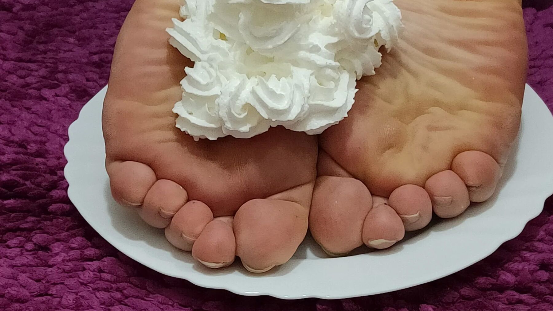 Whipped cream on my feet