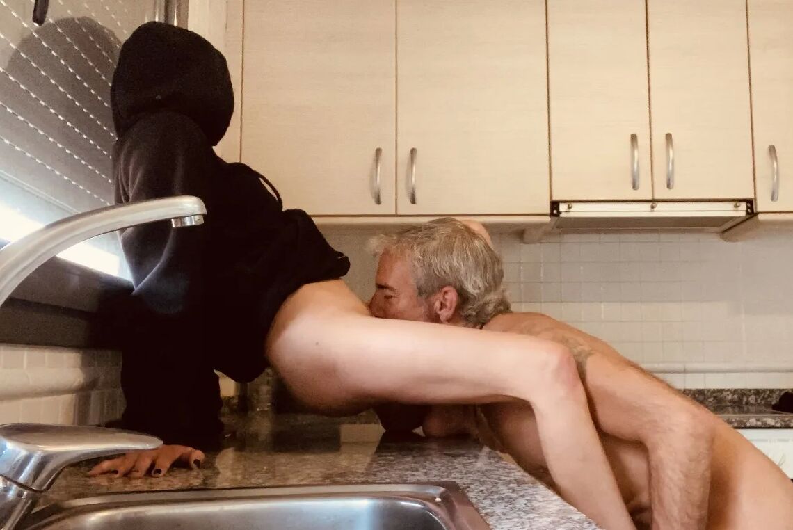 LITTLE BLACK HOOD FUCKING IN HER KITCHEN