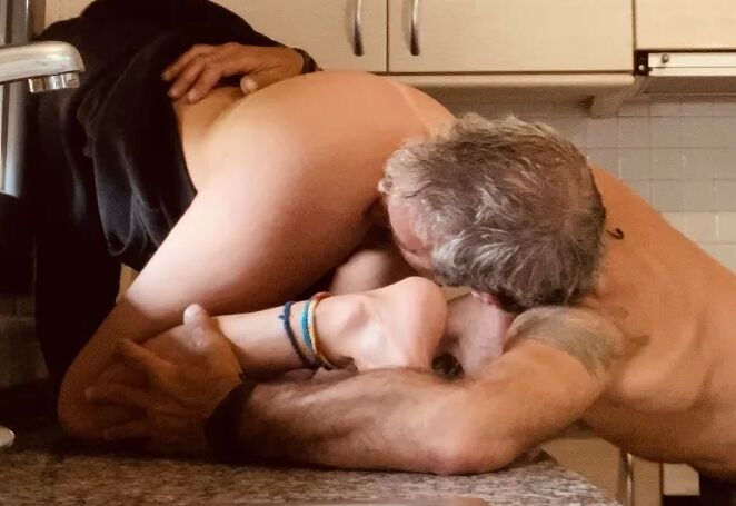 LITTLE BLACK HOOD FUCKING IN HER KITCHEN