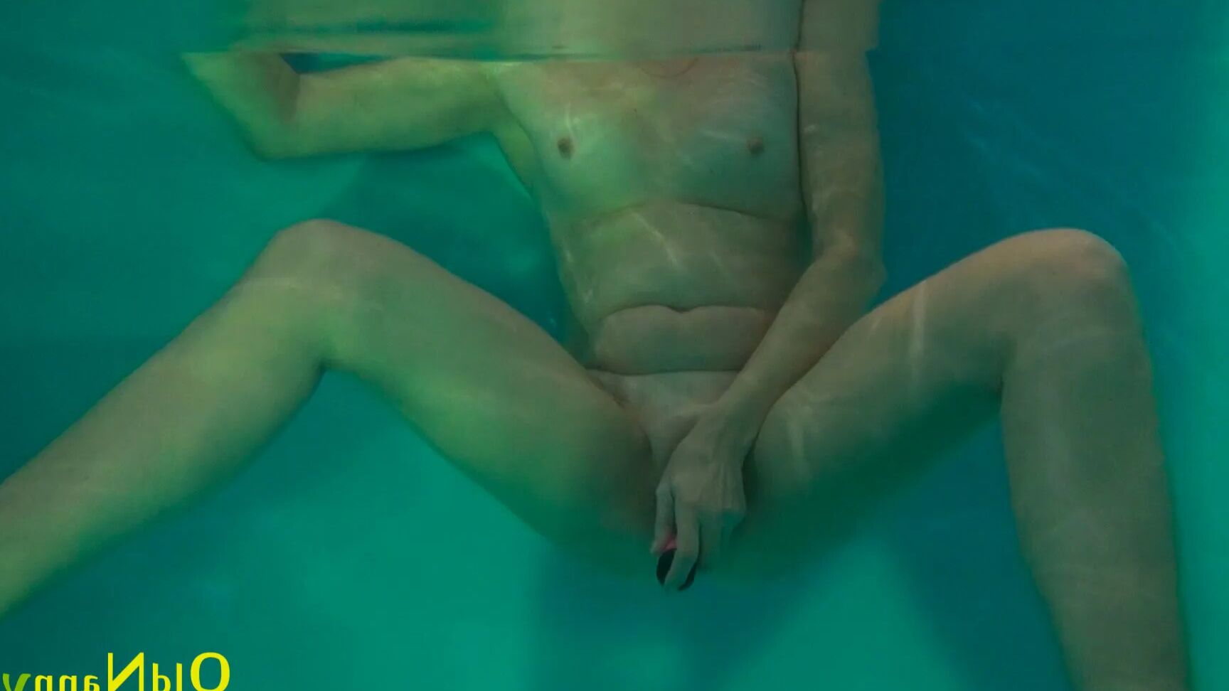 Granny Jitka frolics in the pool