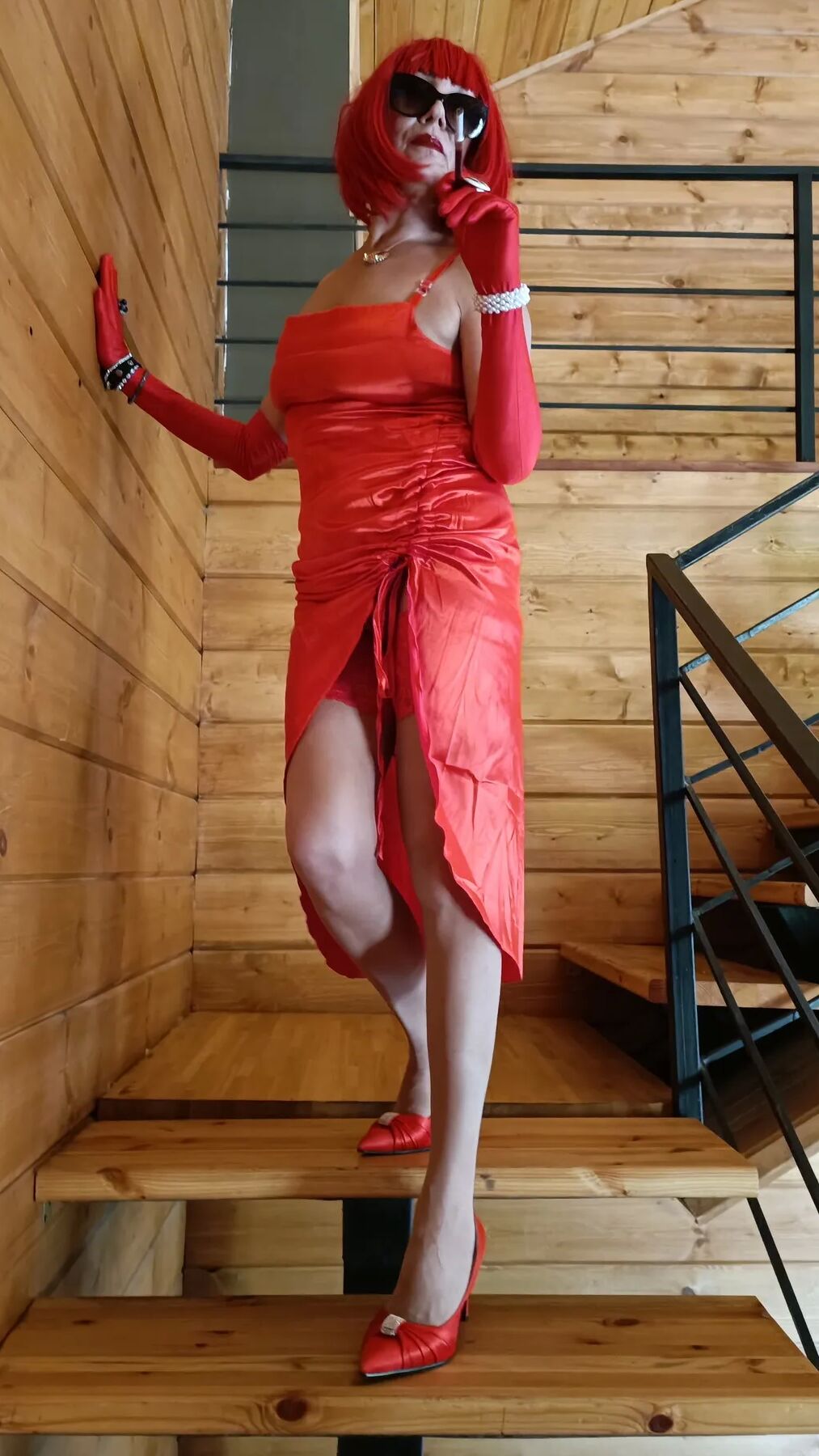 Glamour lady in mud