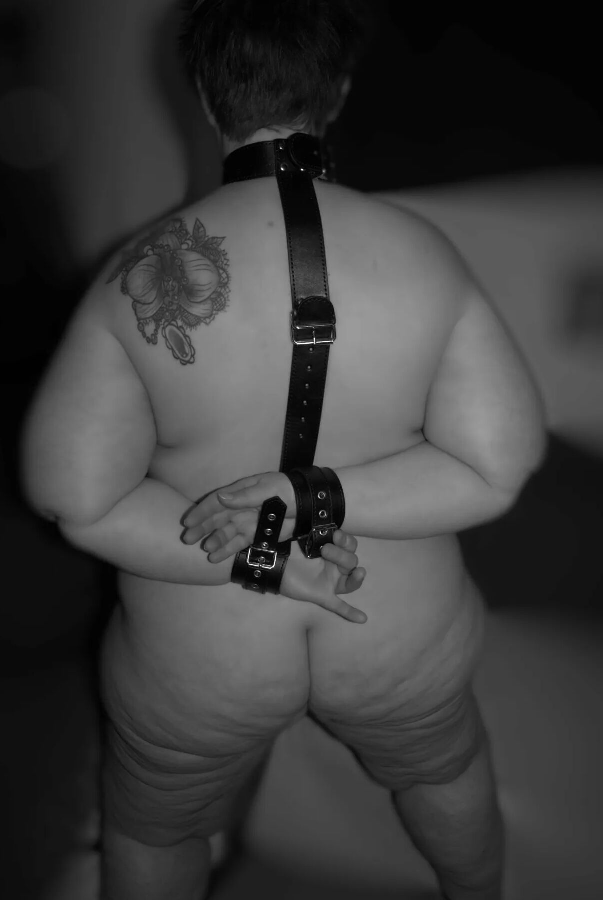 Sweet glam black and white bondage