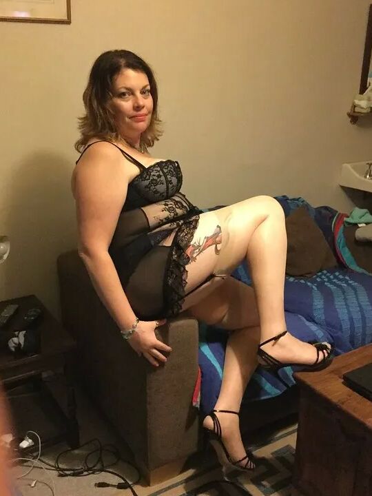 Full frilly body with stockings and suspenders