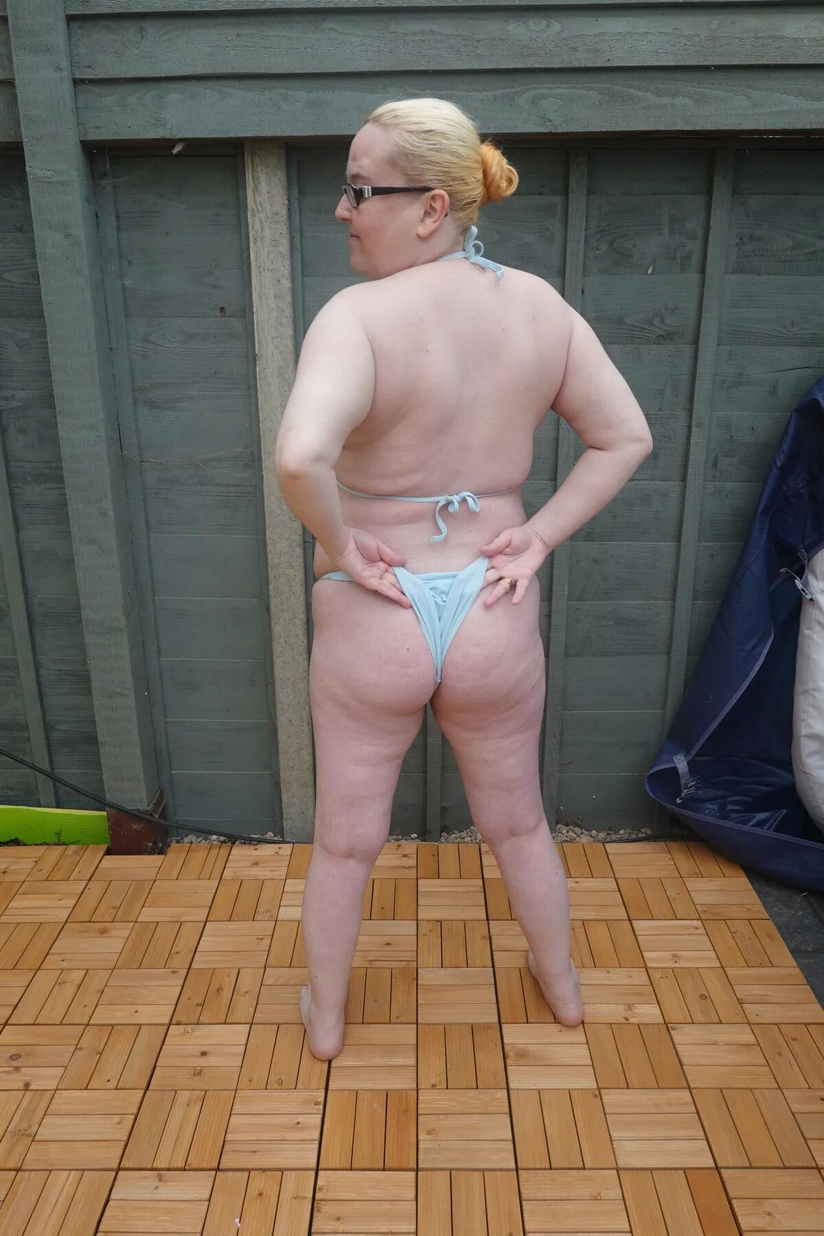 Big breasts wife in bikini