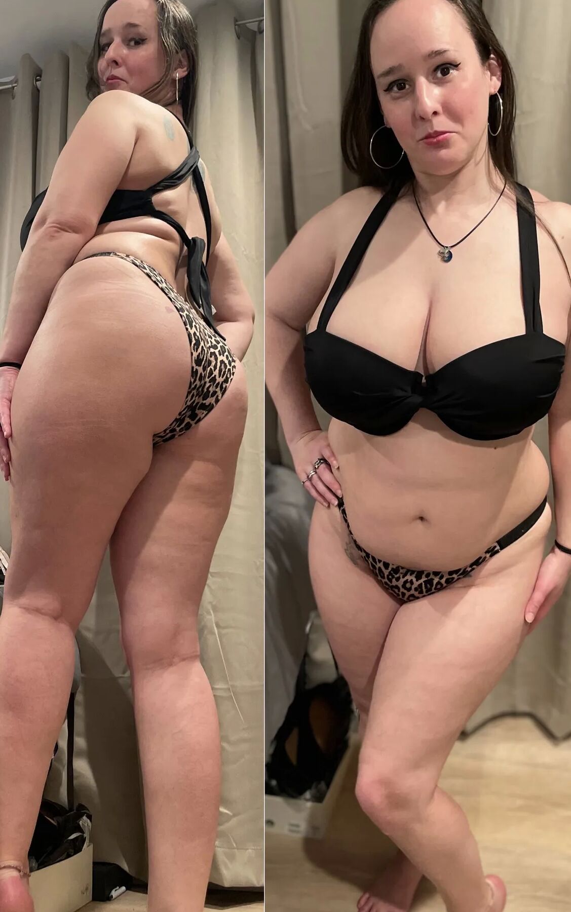 Sexy Wife showing off her bikinis