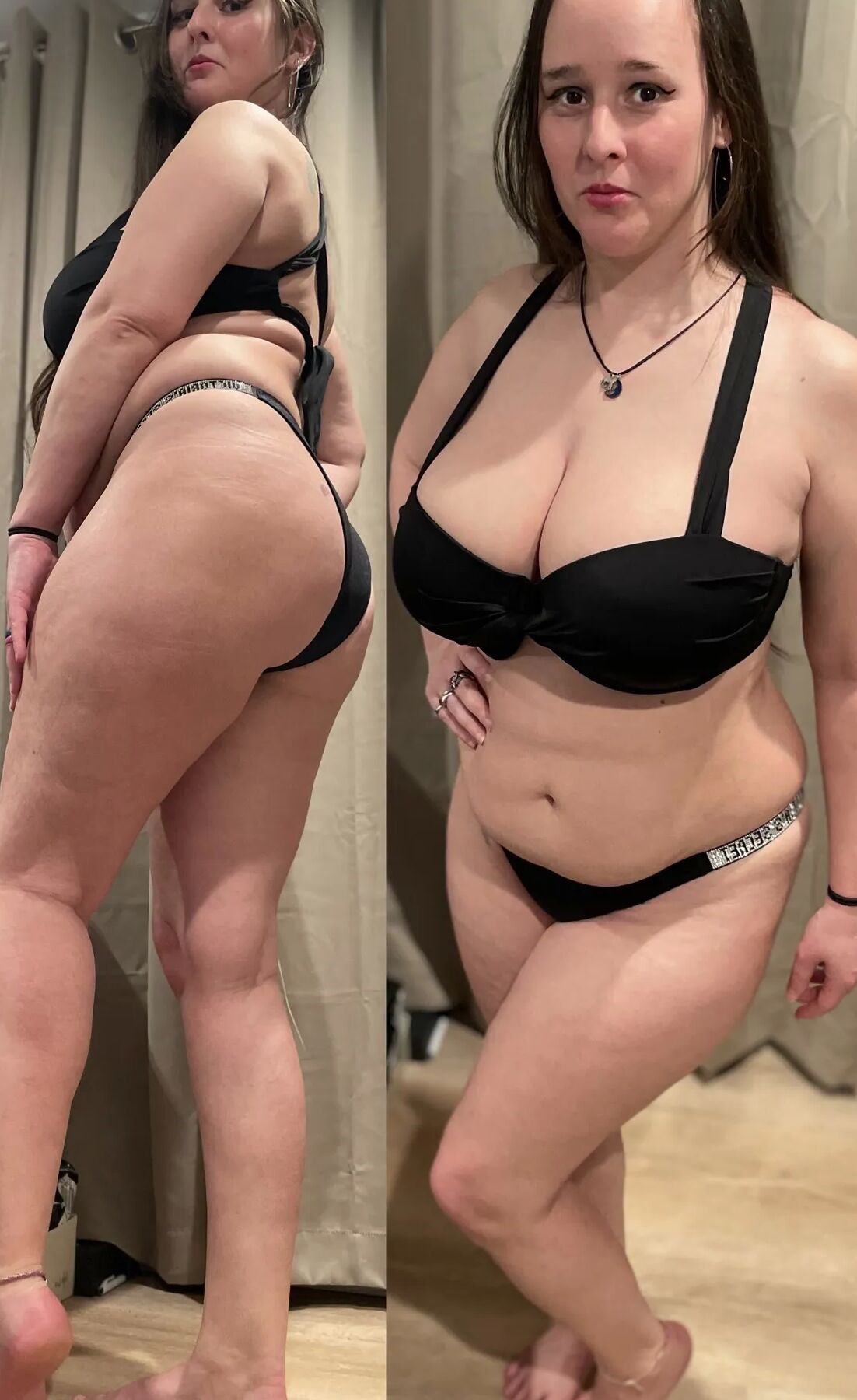 Sexy Wife showing off her bikinis