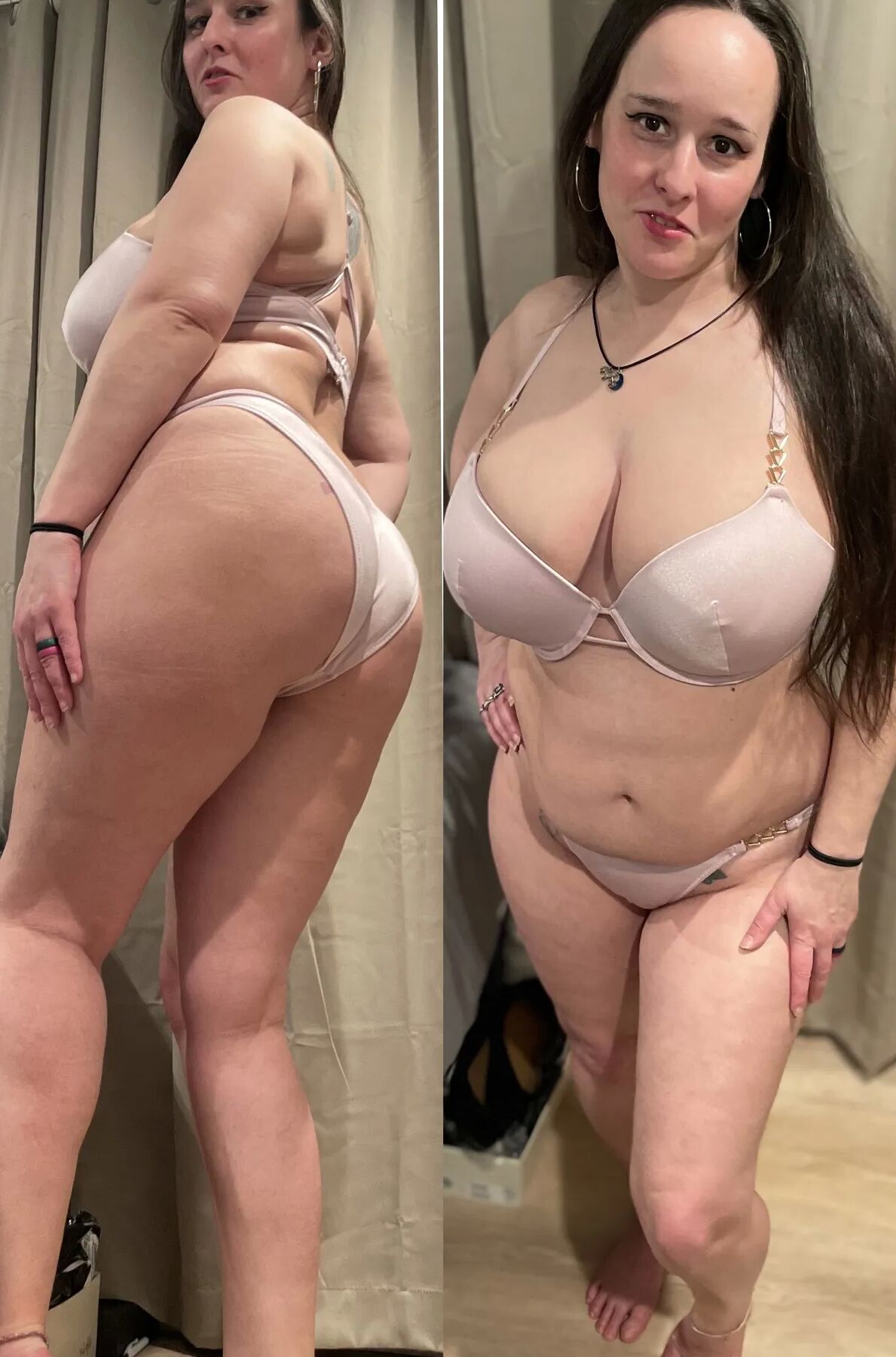 Sexy Wife showing off her bikinis
