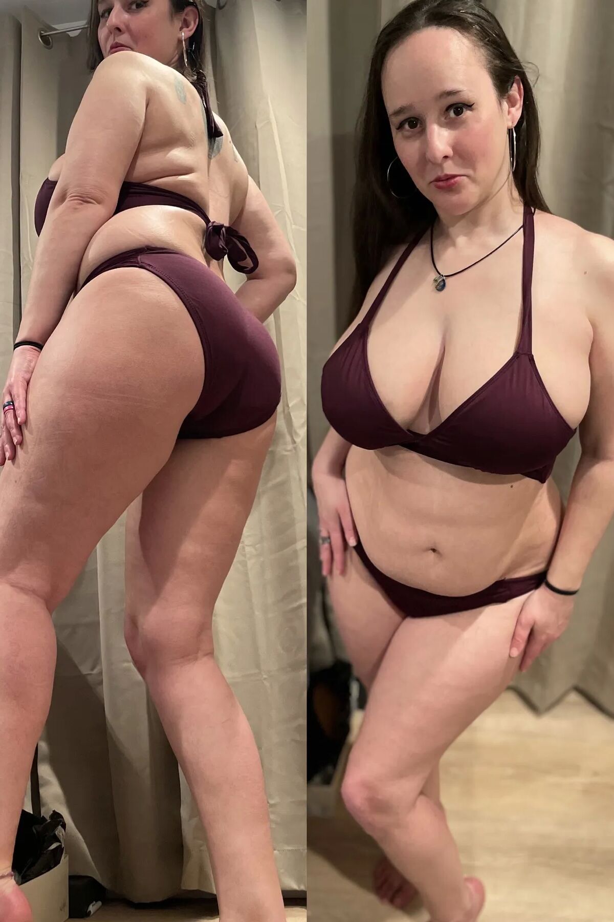 Sexy Wife showing off her bikinis