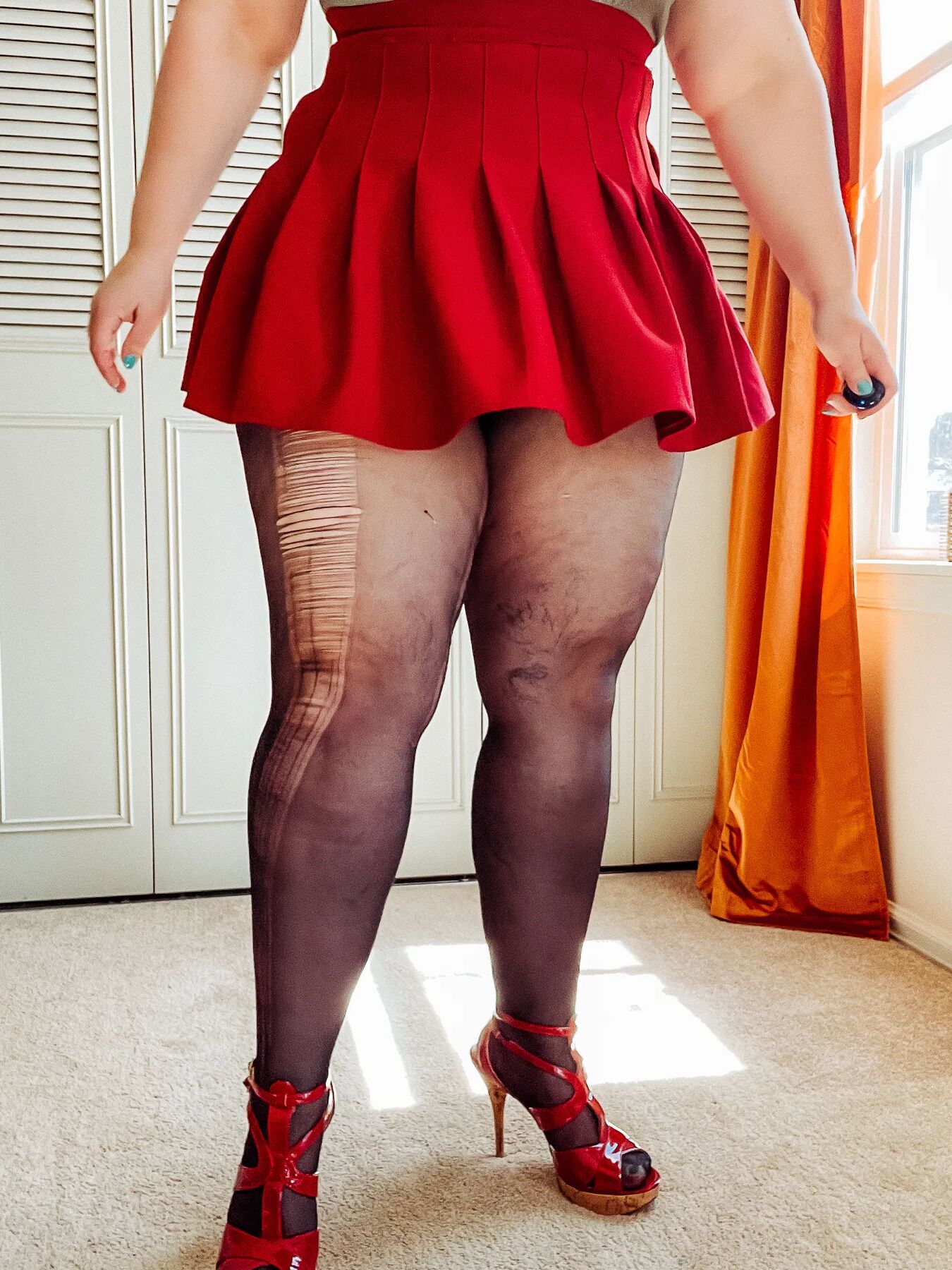 Alice is hot in Red High Heels