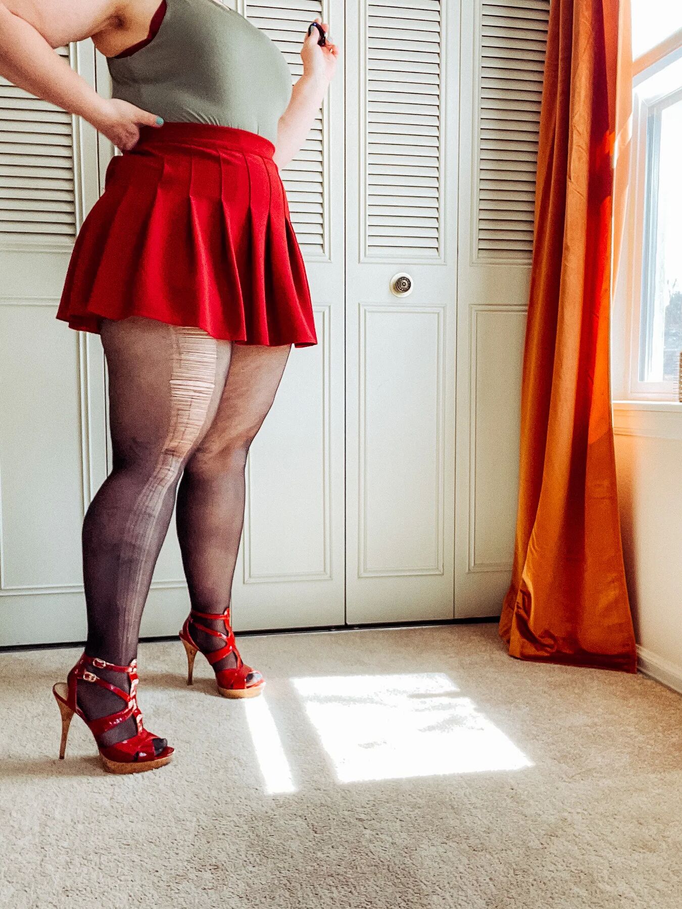Alice is hot in Red High Heels
