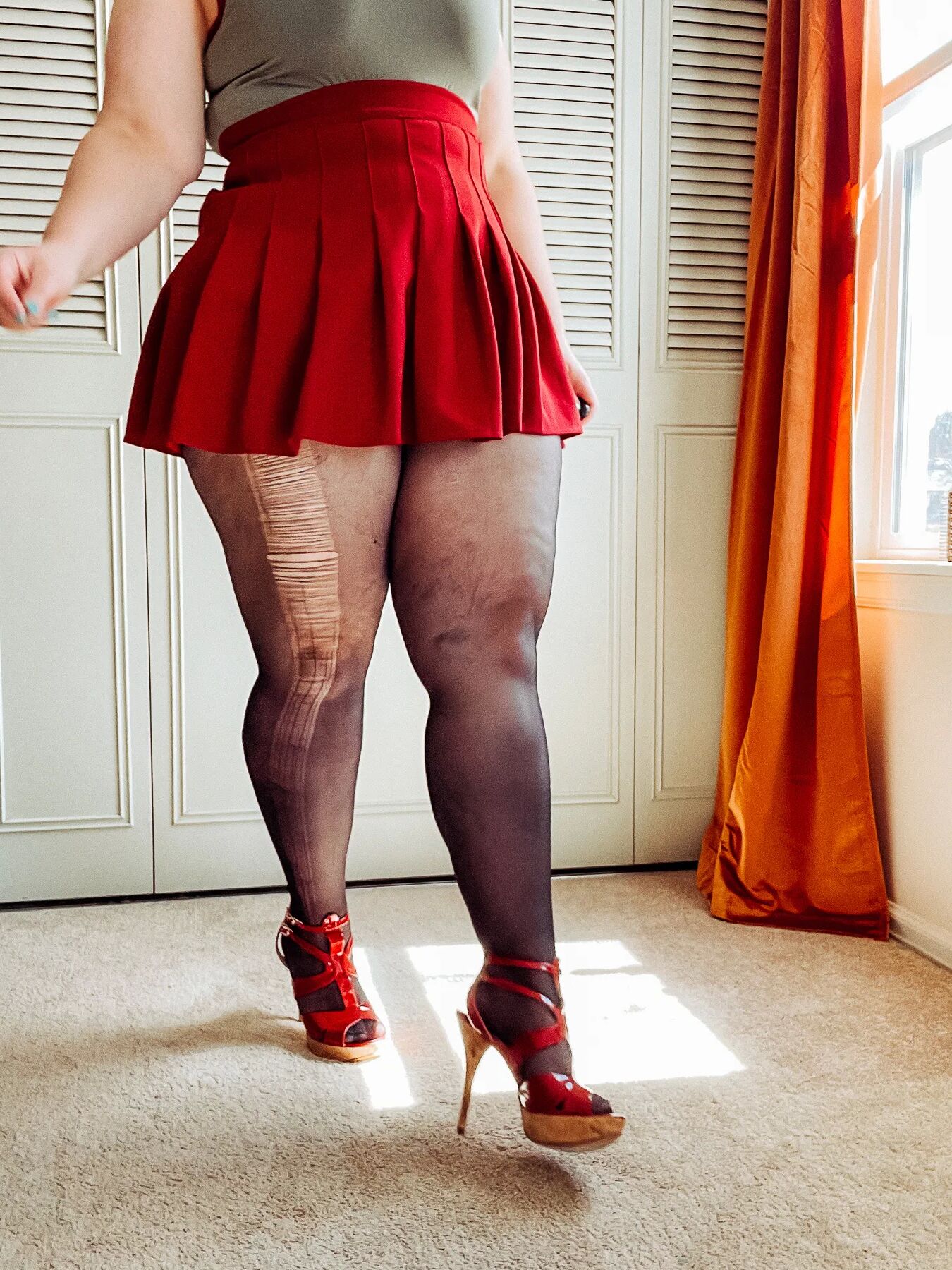 Alice is hot in Red High Heels