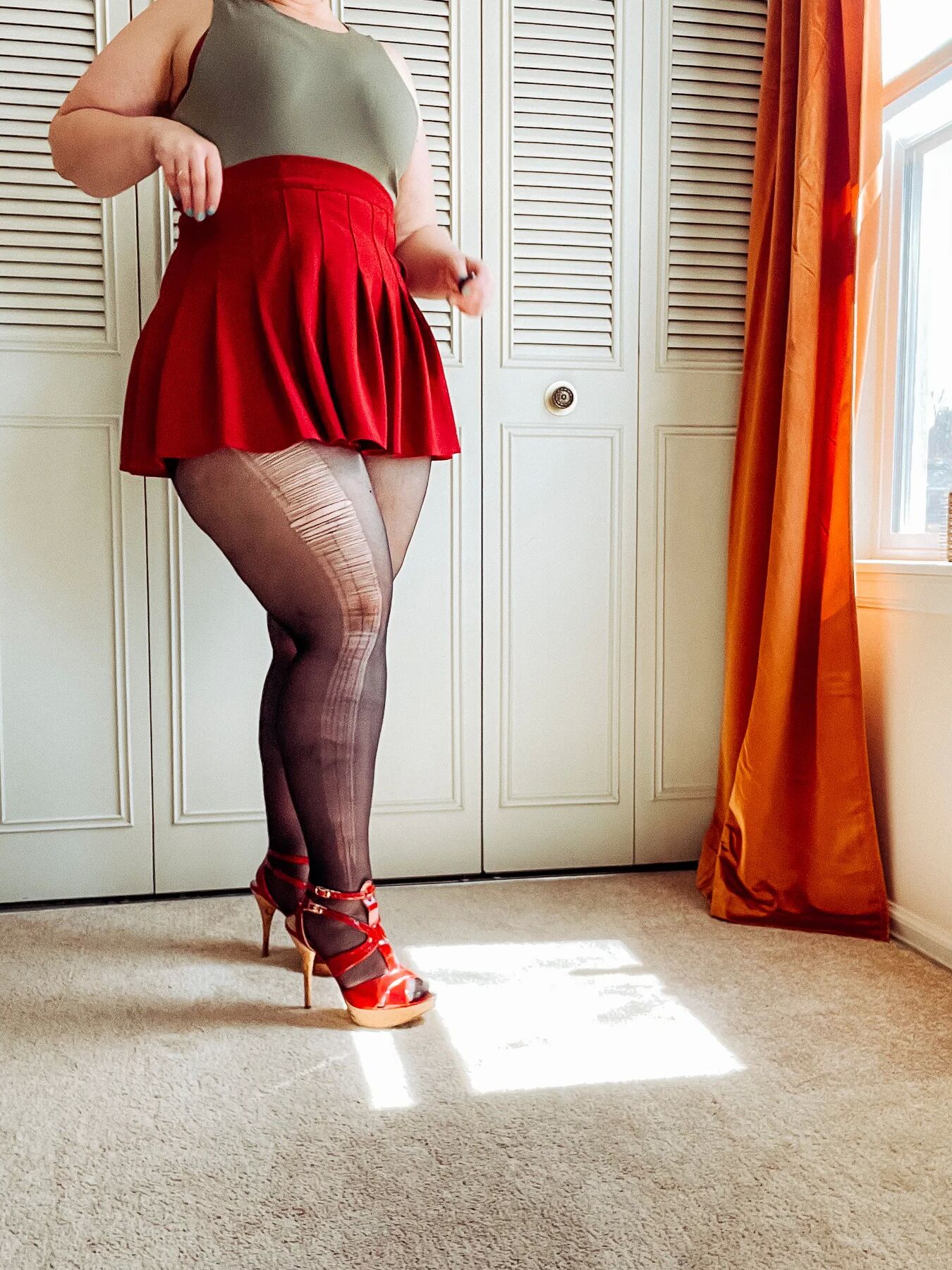 Alice is hot in Red High Heels