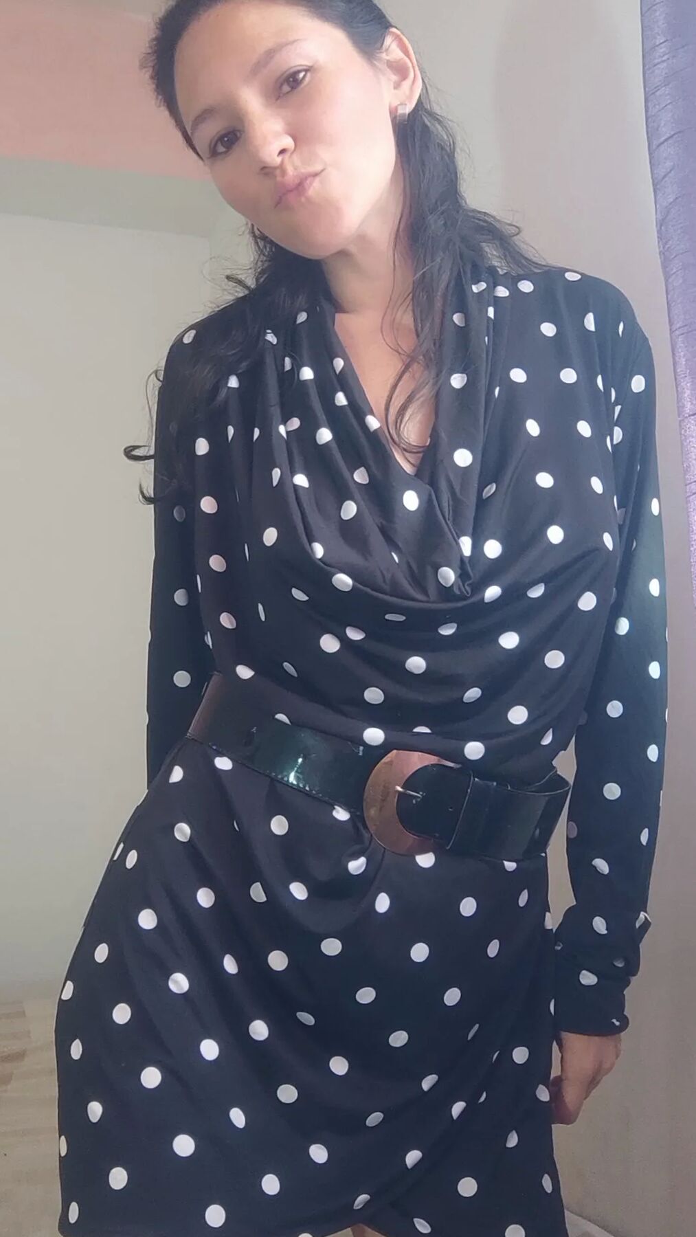 Just having fun on a blavk dress