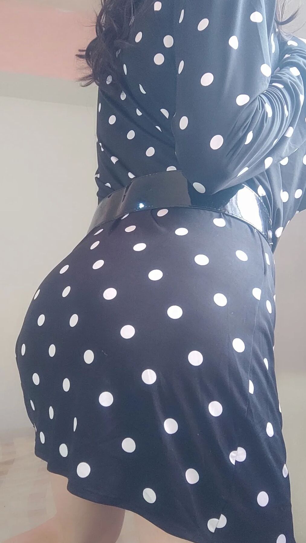 Just having fun on a blavk dress