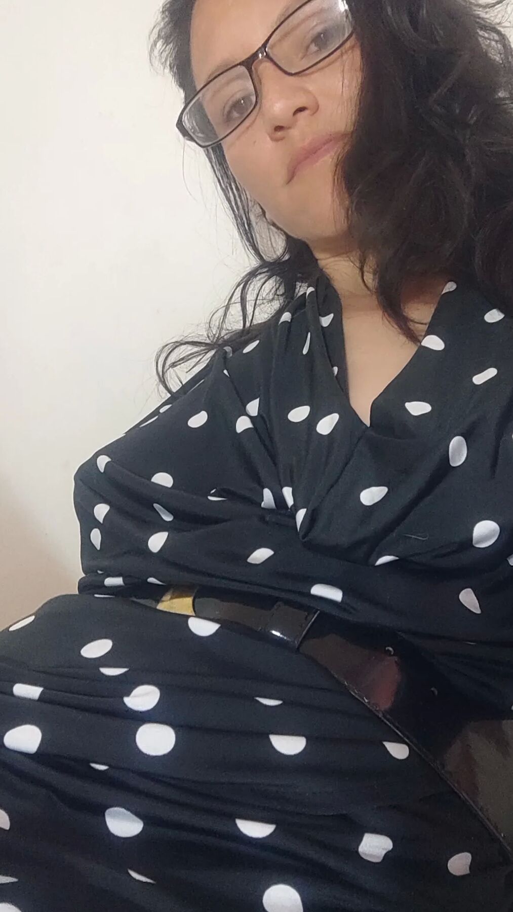 Just having fun on a blavk dress
