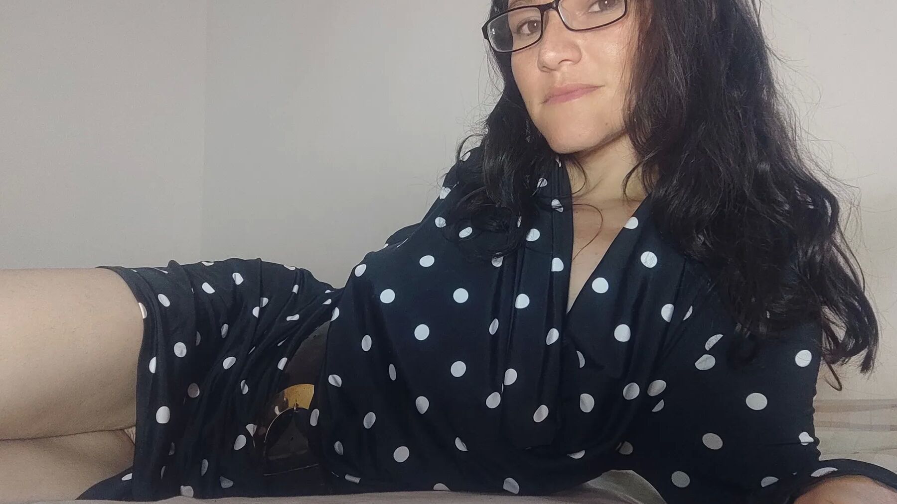 Just having fun on a blavk dress