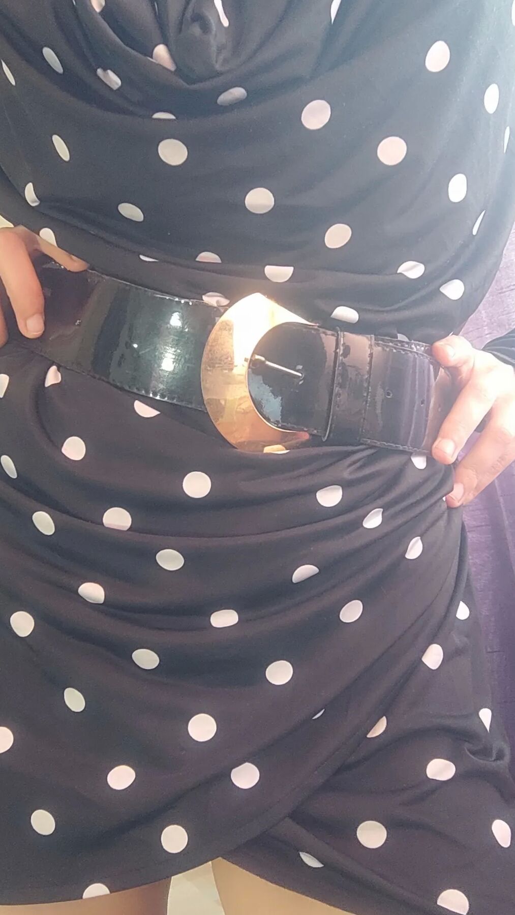 Just having fun on a blavk dress