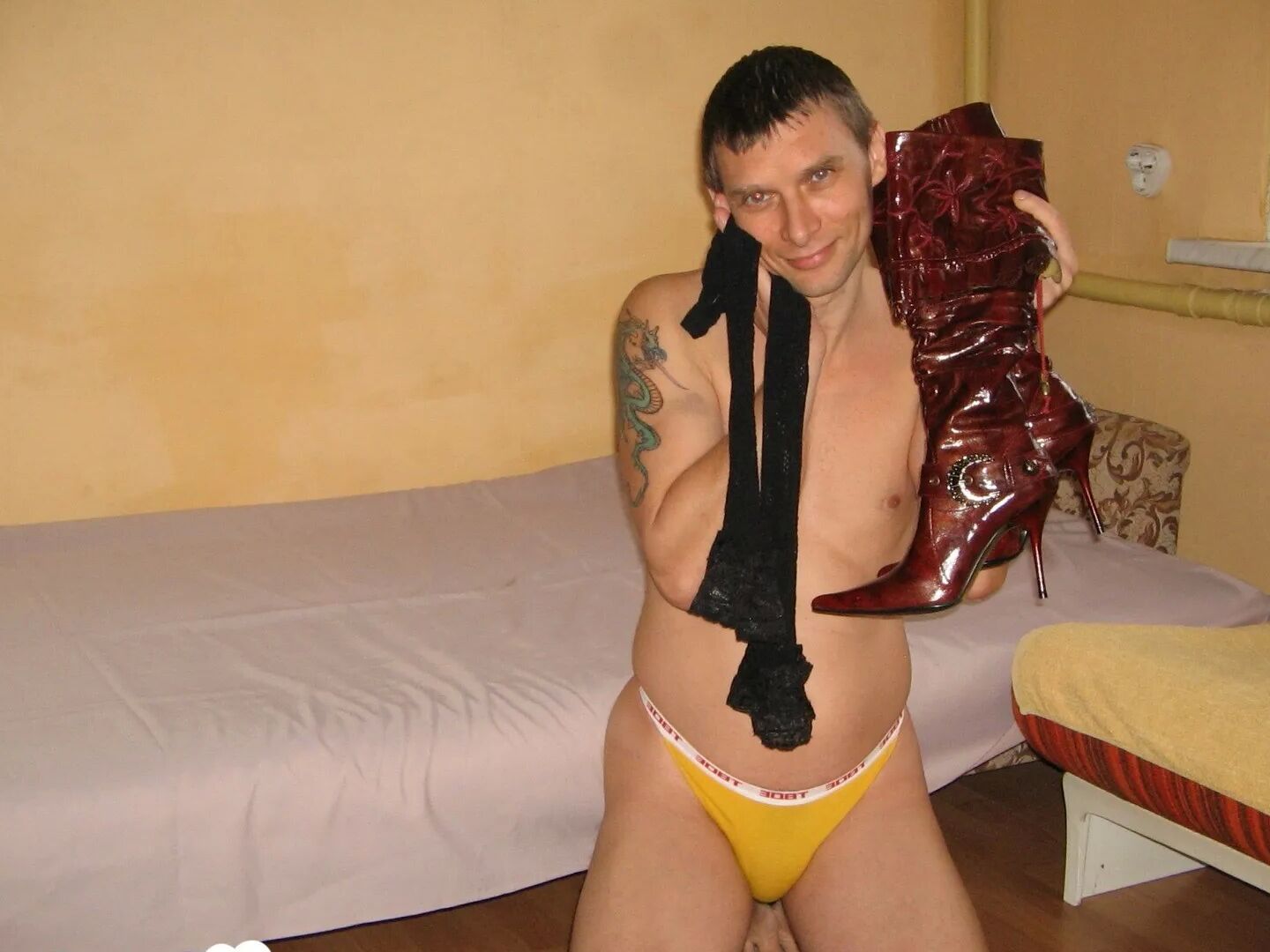 Cumming on my domina's red leather boots