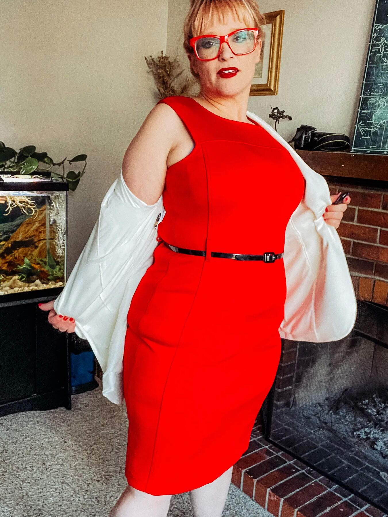 Red Dress and heels on your favorite BBW