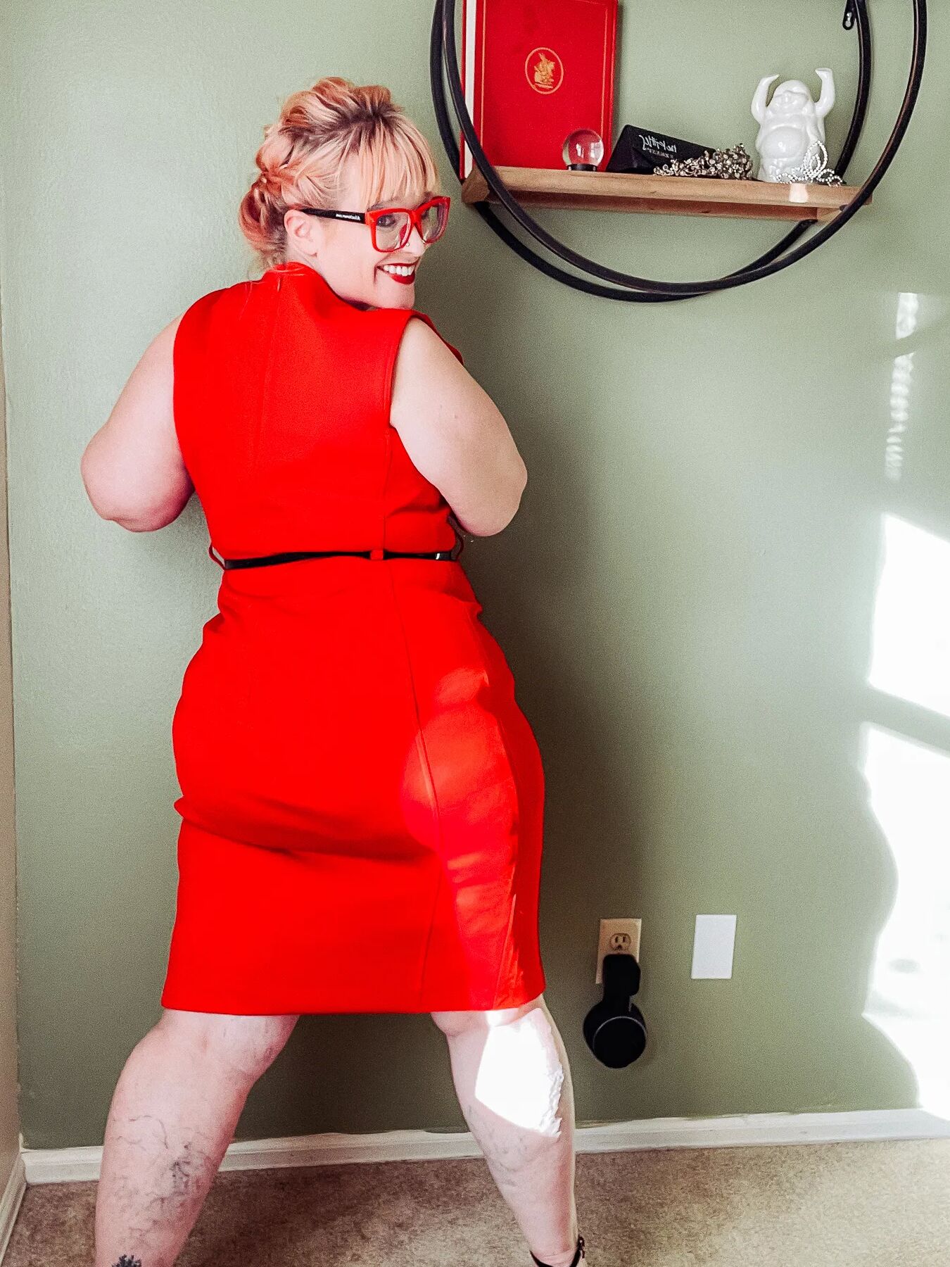 Red Dress and heels on your favorite BBW