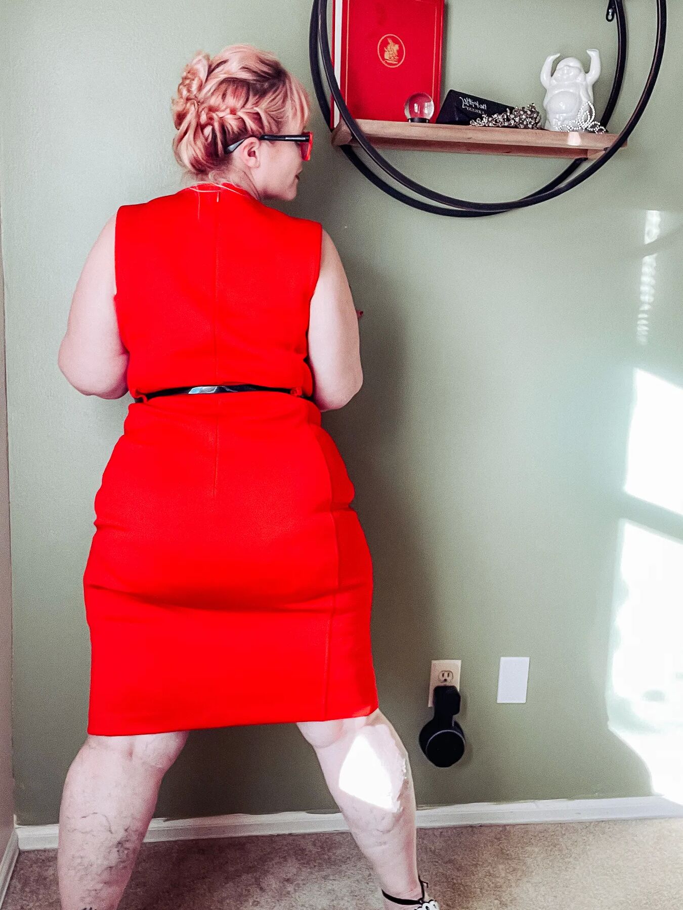 Red Dress and heels on your favorite BBW