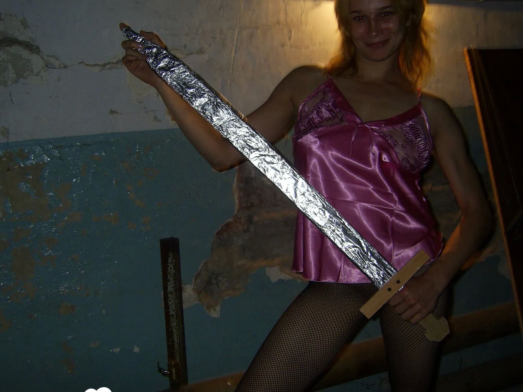 My girlfriend adores her new black pantyhose