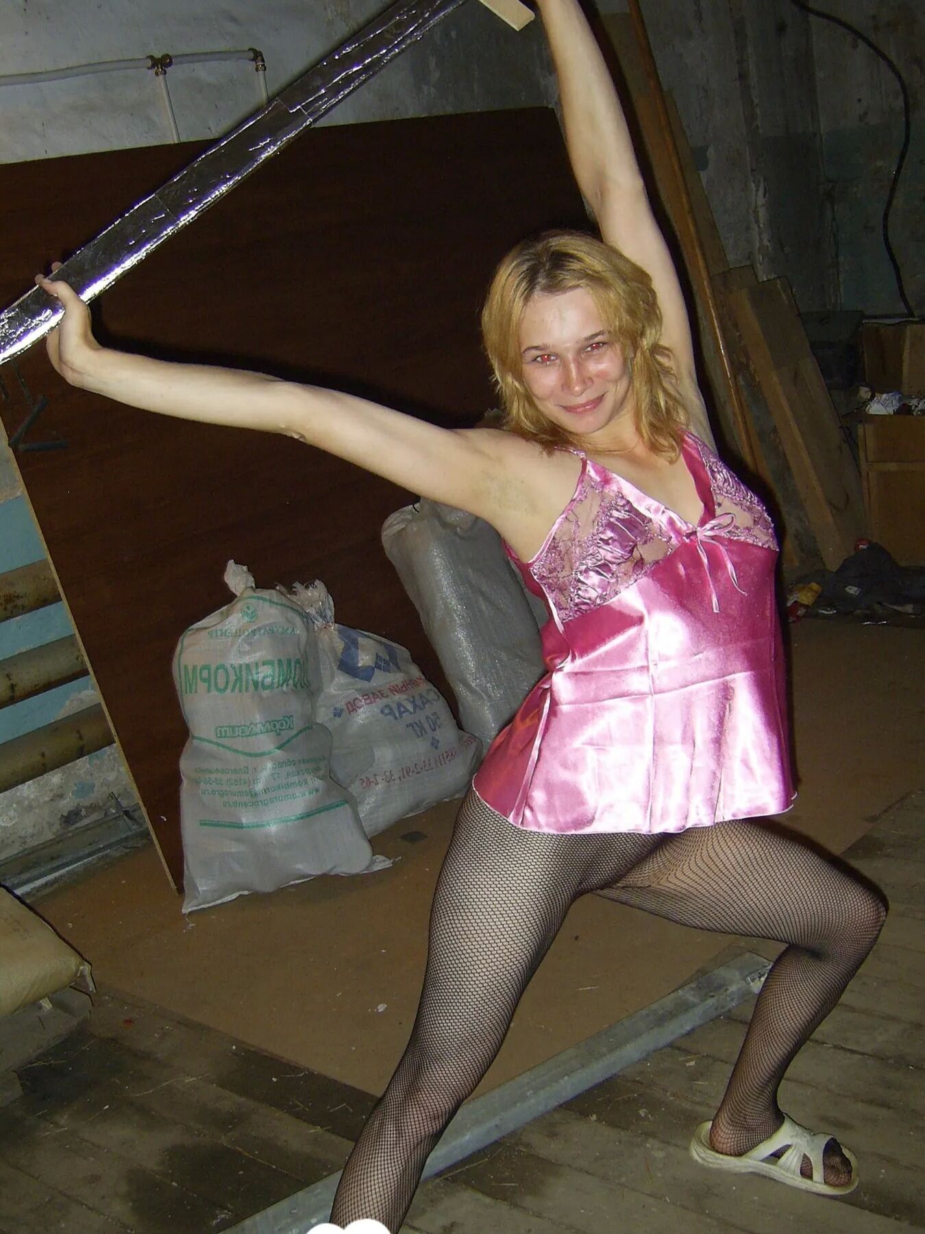 My girlfriend adores her new black pantyhose