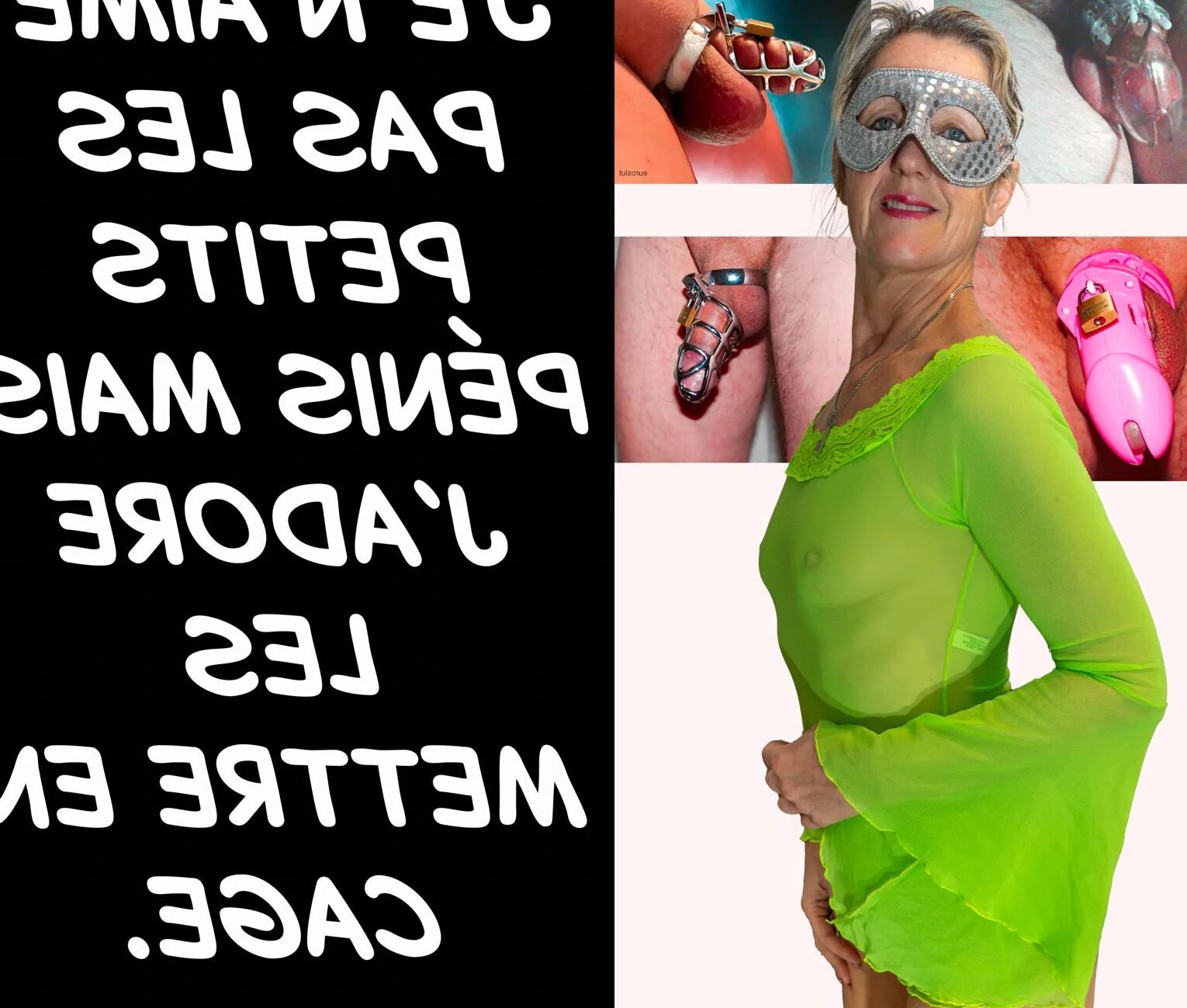 Captions en français chasteté ou femdom
