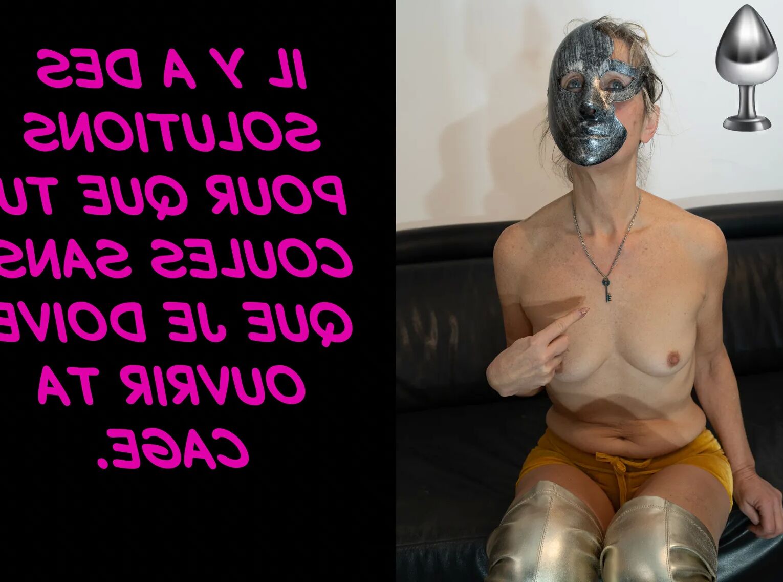 Captions en français chasteté ou femdom