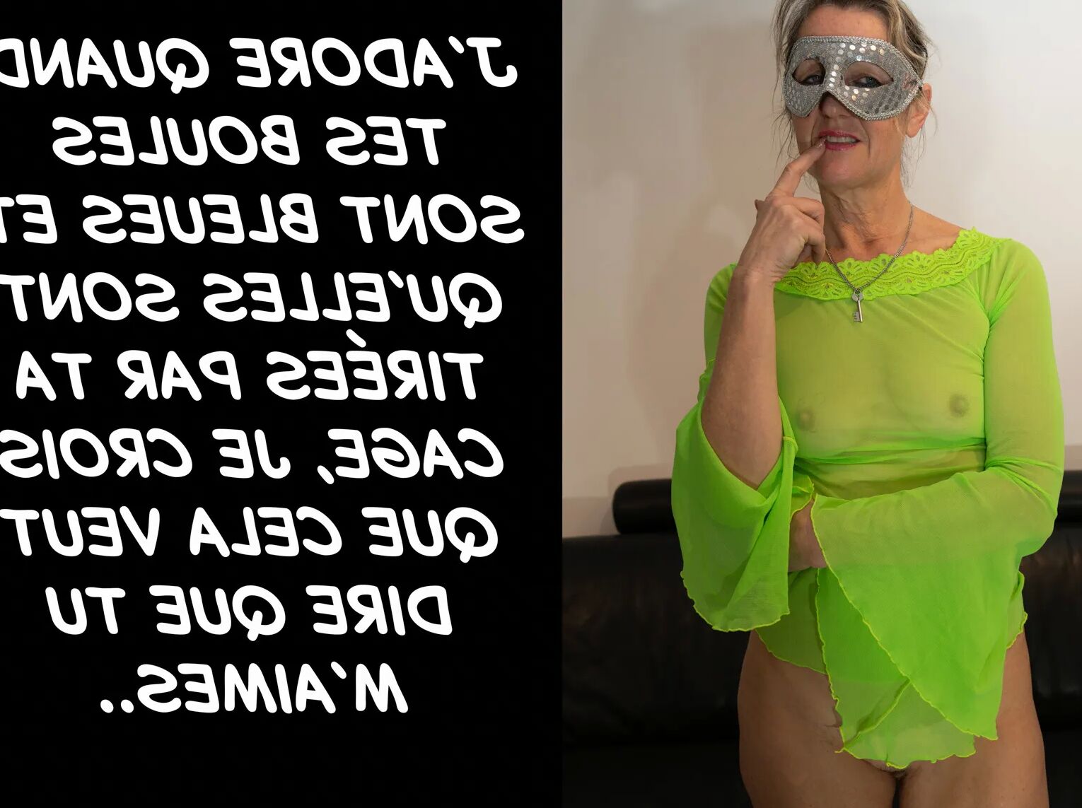 Captions en français chasteté ou femdom