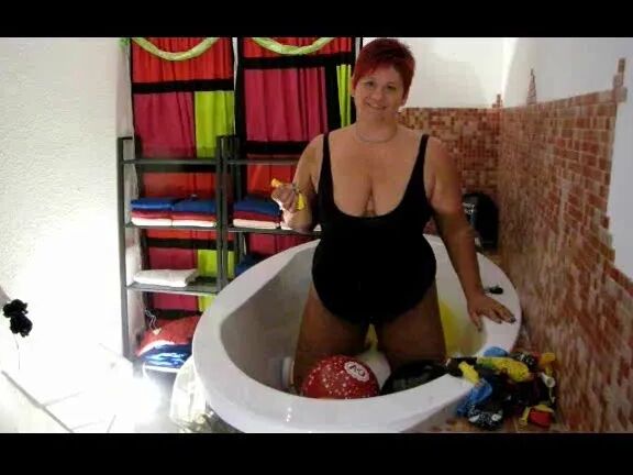 Naked with balloons ...