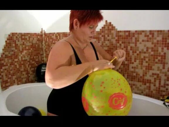 Naked with balloons ...