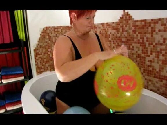 Naked with balloons ...