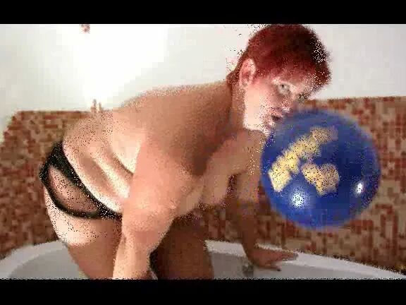 Naked with balloons ...