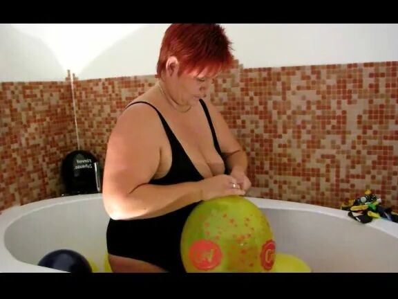 Naked with balloons ...