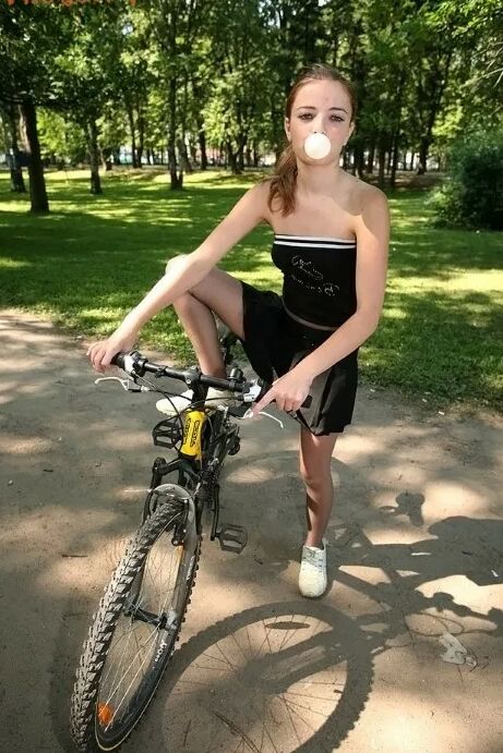 Sexy Eighteen year old wearing mini skirt and pantyhose