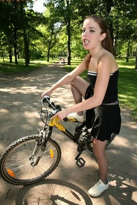 Sexy Eighteen year old wearing mini skirt and pantyhose