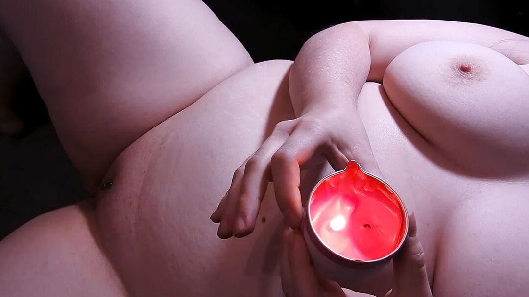Daddy grabbing my big tits, nipple squeezing & hot wax BDSM