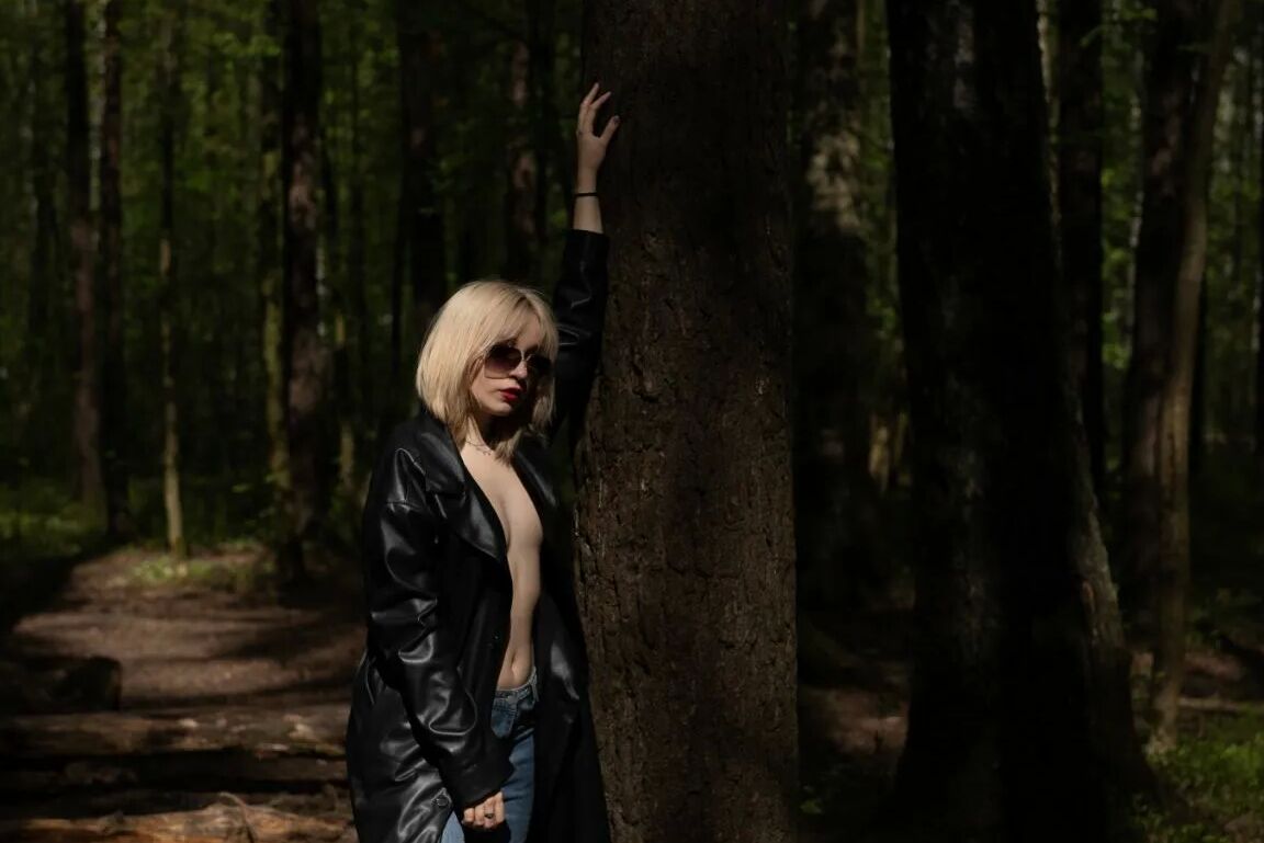 Photo project in the forest