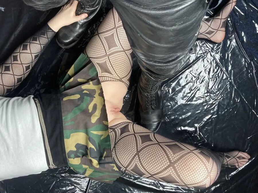 Combat boots and horny cunt