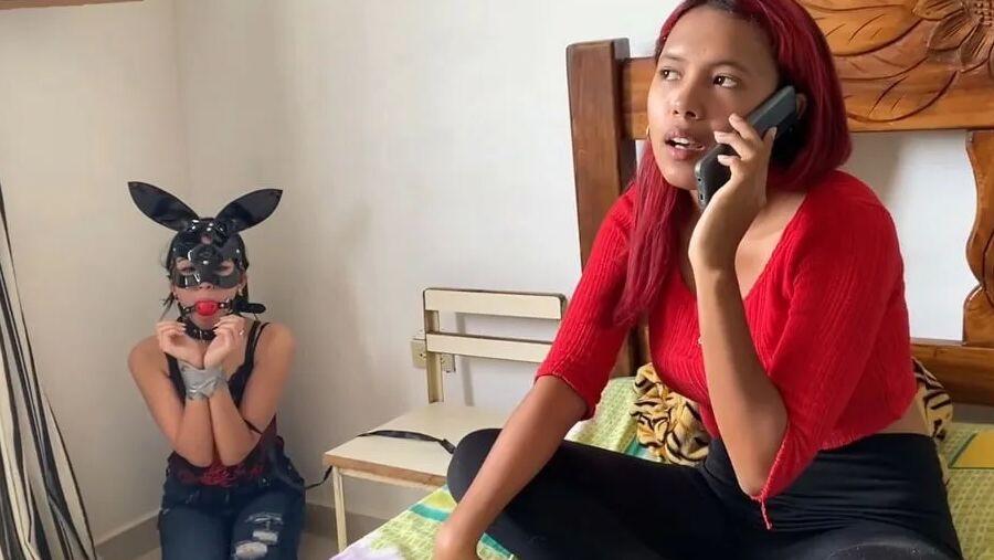 Slave Girl Used As Lesbian Mistress Make-Up Bitch