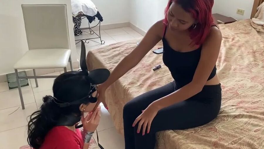 Chair Tied, Panty Gagged And Un-Masked By Mistress