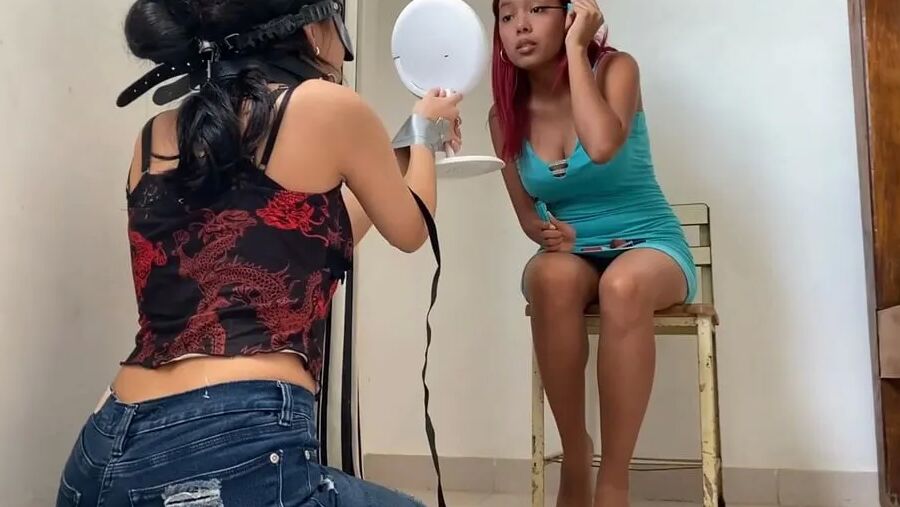 Slave Girl Used As Lesbian Mistress Make-Up Bitch